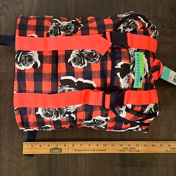 Adidas Stella McCartney Sport Backpack floral indigo book Bag laptop Slv Womens - Picture 14 of 16